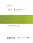 5240 IP Appliance Manual do utilizador