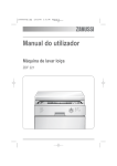 Manual do utilizador Máquina de lavar loiça