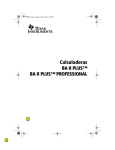 Calculadoras BA II PLUS™ BA II PLUS™ PROFESSIONAL