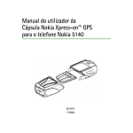 Manual do utilizador da Cápsula Nokia Xpress-on™ GPS