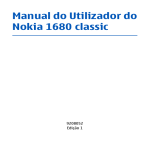 Manual do Utilizador do Nokia 1680 classic