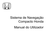 Sistema de Navegação Compacto Honda Manual do Utilizador