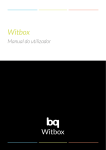 Witbox: Manual do utilizador