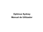 Optimus Sydney Manual de Utilizador