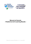 Manual do Docente - Plataforma de E-Learning Moodle -