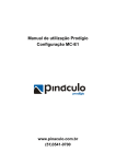 Manual de utilização Prodígio Configuração MC-E1