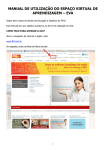 MANUAL DE UTILIZAÇÃO DO ESPAÇO VIRTUAL DE APRENDIZAGEM – EVA