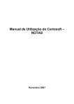 Manual de Utilização do Cartosoft – NOTAS
