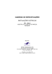 caderno de especificações instalações elétricas