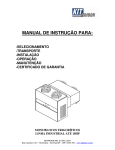 MANUAL DE INSTRUÇÃO PARA: