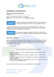 Manual de instalação do Certificado A1