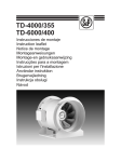 Manual de instalação e instruções de uso TD 4000/6000
