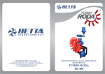 manual tr400.cdr - BETTA HIDROTURBINAS