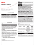 Instruções de instalação Acessório médio independente