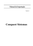 Manual Importação da Conquest