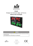 Manual Instruções Relógio Termómetro Digit. de Piscina