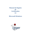 Manual de Registo de Certificados no Microsoft Windows