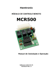 Manual de Instalação e Operação - MCR500 (pdf 485KB)
