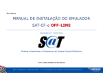 MANUAL DE INSTALAÇÃO DO EMULADOR SAT-CF-e OFF-LINE