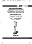 HSM-R 2592 Bedienungsanleitung/Garantie Haarschneidemaschine
