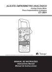 ALICATE AMPERÍMETRO ANALÓGICO ET-3001