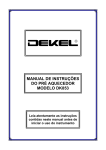 manual de instruções do pré aquecedor modelo dk853