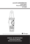 ALICATE AMPERÍMETRO ET-3350 MANUAL DE INSTRUÇÕES