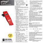 Manual de Utilização - Hanna Instruments Portugal