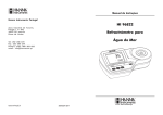 Manual de Utilização - Hanna Instruments Portugal