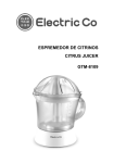 espremedor de citrinos citrus juicer gtm-8109