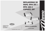 Manual Refiladora de Papel RPM 297 - RPM 420 - Copiatic