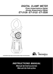 DIGITAL CLAMP METER INSTRUCTIONS MANUAL ET