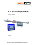 MAK 3003 Sampling Stand Alone Service manual