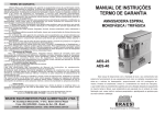 MANUAL DE INSTRUÇÕES TERMO DE GARANTIA MANUAL DE