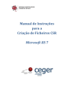 Manual de Instruções para a Criação de Ficheiros CSR Microsoft IIS 7