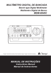 MULTÍMETRO DIGITAL DE BANCADA MANUAL DE INSTRUÇÕES