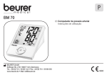 P Computador de pressão arterial Instruções de utilização