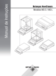 Manual de Instruções Balanças NewClassic Modelos MS-S / MS-L
