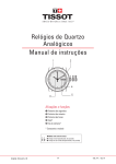 Relógios de Quartzo Analógicos Manual de instruções