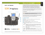 5230 IP Appliance Cartão de Iniciação Rápida