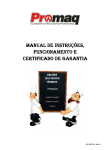 MANUAL DE INSTRUÇÕES, MANUAL DE INSTRUÇÕES