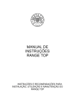 MANUAL DE INSTRUÇÕES RANGE TOP