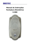Manual de Instruções Fechadura Biométrica S-880