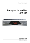 9362695, Manual de instruções, Receptor de satélite UFE