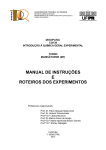manual de instruções e roteiros dos experimentos