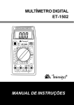 MULTÍMETRO DIGITAL ET-1502 MANUAL DE INSTRUÇÕES