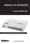 Central PABX 208 MANUAL DE INSTRUÇÕES