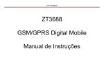ZT3688 GSM/GPRS Digital Mobile Manual de Instruções