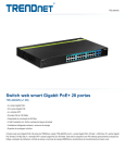 Switch web smart Gigabit PoE+ 28 portas