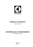 MANUAL DE SERVIÇO REOPERAÇÃO DA TRANSMISSÃO